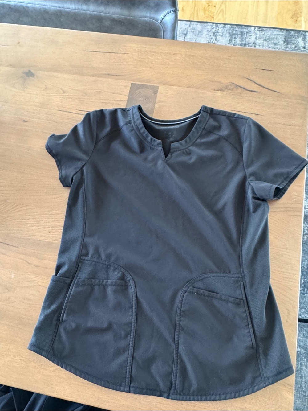 Scrubstar Women's Black V-neck Utility Scrub Top